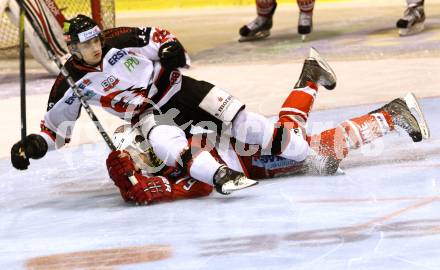 EBEL. Eishockey Bundesliga. EC KAC gegen HC Orli Znojmo. Kevin Doell,  (KAC), Adam Havlik (Znojmo).. Klagenfurt, am 14.11.2012.
Foto: Kuess 


---
pressefotos, pressefotografie, kuess, qs, qspictures, sport, bild, bilder, bilddatenbank