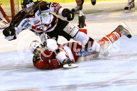 EBEL. Eishockey Bundesliga. EC KAC gegen HC Orli Znojmo.  Kevin Doell,  (KAC), Adam Havlik (Znojmo).. Klagenfurt, am 14.11.2012.
Foto: Kuess 


---
pressefotos, pressefotografie, kuess, qs, qspictures, sport, bild, bilder, bilddatenbank