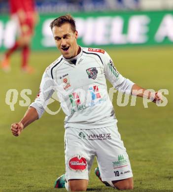 Fussball. Bundesliga. RZ Pellets WAC gegen FC Admira Wacker Moedling.  Torjubel Michael Liendl (WAC). Wolfsberg, 17.11.2012.
Foto: Kuess

---
pressefotos, pressefotografie, kuess, qs, qspictures, sport, bild, bilder, bilddatenbank