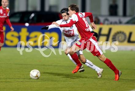 Fussball. Bundesliga. RZ Pellets WAC gegen FC Admira Wacker Moedling.  Jacobo, (WAC), Lukas Thuerauer  (Moedling). Wolfsberg, 17.11.2012.
Foto: Kuess

---
pressefotos, pressefotografie, kuess, qs, qspictures, sport, bild, bilder, bilddatenbank