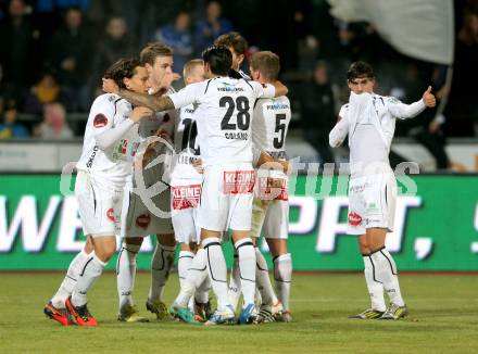 Fussball. Bundesliga. RZ Pellets WAC gegen FC Admira Wacker Moedling.  Torjubel WAC. Wolfsberg, 17.11.2012.
Foto: Kuess

---
pressefotos, pressefotografie, kuess, qs, qspictures, sport, bild, bilder, bilddatenbank