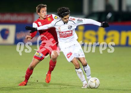 Fussball. Bundesliga. RZ Pellets WAC gegen FC Admira Wacker Moedling.  Jacobo,  (WAC), Lukas Thuerauer (Moedling). Wolfsberg, 17.11.2012.
Foto: Kuess

---
pressefotos, pressefotografie, kuess, qs, qspictures, sport, bild, bilder, bilddatenbank