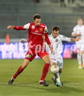 Fussball. Bundesliga. RZ Pellets WAC gegen FC Admira Wacker Moedling.  Michael Liendl,  (WAC), Peter Poellhuber (Moedling). Wolfsberg, 17.11.2012.
Foto: Kuess

---
pressefotos, pressefotografie, kuess, qs, qspictures, sport, bild, bilder, bilddatenbank