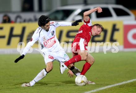 Fussball. Bundesliga. RZ Pellets WAC gegen FC Admira Wacker Moedling.  Jacobo,  (WAC), Gernot Plassnegger (Moedling). Wolfsberg, 17.11.2012.
Foto: Kuess

---
pressefotos, pressefotografie, kuess, qs, qspictures, sport, bild, bilder, bilddatenbank