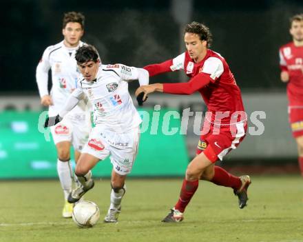 Fussball. Bundesliga. RZ Pellets WAC gegen FC Admira Wacker Moedling.  David De Paula,  (WAC), Peter Poellhuber (Moedling). Wolfsberg, 17.11.2012.
Foto: Kuess

---
pressefotos, pressefotografie, kuess, qs, qspictures, sport, bild, bilder, bilddatenbank