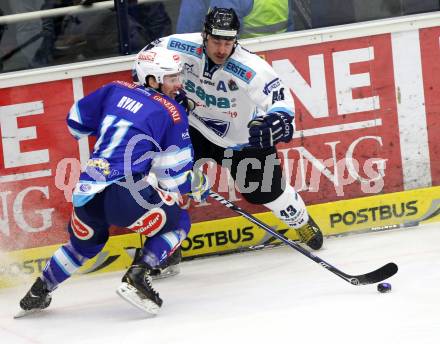 EBEL. Eishockey Bundesliga. EC VSV gegen SAPA Fehervar AV19. Derek Ryan  (VSV), Tamas Sille (SAPA Fehervar). Villach, am 18.11.2012.
Foto: Kuess 


---
pressefotos, pressefotografie, kuess, qs, qspictures, sport, bild, bilder, bilddatenbank