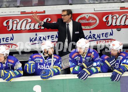 EBEL. Eishockey Bundesliga. EC VSV gegen SAPA Fehervar AV19. Trainer Hannu Jaervenpaeae, Markus Peintner, Justin Taylor, John Hughes  (VSV). Villach, am 18.11.2012.
Foto: Kuess 


---
pressefotos, pressefotografie, kuess, qs, qspictures, sport, bild, bilder, bilddatenbank