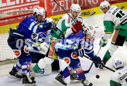 EBEL. Eishockey Bundesliga. EC VSV gegen HDD TELEMACH Olimpija Ljubljana. Stefan Bacher, Gerhard Unterluggauer,  (VSV), Jan Mursak (Laibach). Villach, am 20.11.2012.
Foto: Kuess 


---
pressefotos, pressefotografie, kuess, qs, qspictures, sport, bild, bilder, bilddatenbank