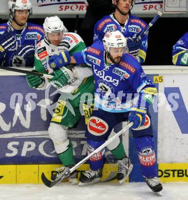 EBEL. Eishockey Bundesliga. EC VSV gegen HDD TELEMACH Olimpija Ljubljana. Scott Hotham,  (VSV), Matej Hocevar (Laibach). Villach, am 20.11.2012.
Foto: Kuess 


---
pressefotos, pressefotografie, kuess, qs, qspictures, sport, bild, bilder, bilddatenbank