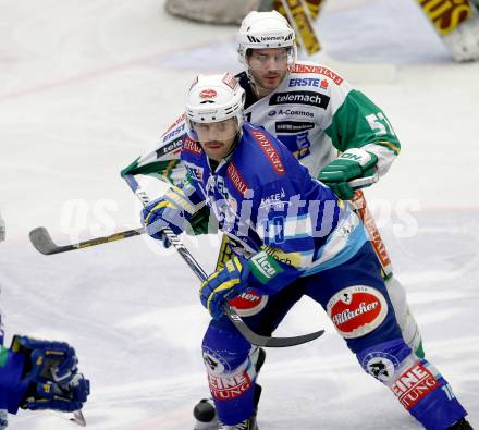 EBEL. Eishockey Bundesliga. EC VSV gegen HDD TELEMACH Olimpija Ljubljana. Derek Damon,  (VSV), Kevin De Vergilio (Laibach). Villach, am 20.11.2012.
Foto: Kuess 


---
pressefotos, pressefotografie, kuess, qs, qspictures, sport, bild, bilder, bilddatenbank