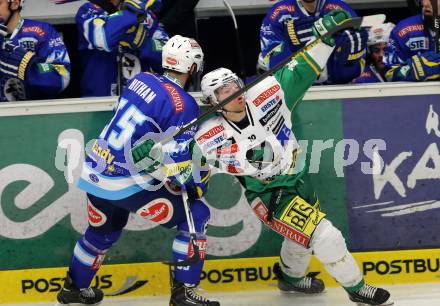 EBEL. Eishockey Bundesliga. EC VSV gegen HDD TELEMACH Olimpija Ljubljana. Scott Hotham,  (VSV), Brock McBride (Laibach). Villach, am 20.11.2012.
Foto: Kuess 


---
pressefotos, pressefotografie, kuess, qs, qspictures, sport, bild, bilder, bilddatenbank