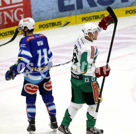 EBEL. Eishockey Bundesliga. EC VSV gegen HDD TELEMACH Olimpija Ljubljana. Torjubel Jan Mursak (Laibach). Villach, am 20.11.2012.
Foto: Kuess 


---
pressefotos, pressefotografie, kuess, qs, qspictures, sport, bild, bilder, bilddatenbank