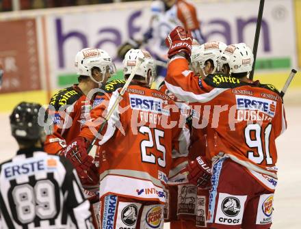 EBEL. Eishockey Bundesliga. EC KAC gegen KHL Medvescak Zagreb.  Torjubel  (KAC). Klagenfurt, am 20.11.2012.
Foto: Kuess 


---
pressefotos, pressefotografie, kuess, qs, qspictures, sport, bild, bilder, bilddatenbank