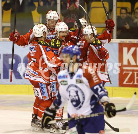 EBEL. Eishockey Bundesliga. EC KAC gegen KHL Medvescak Zagreb. Torjubel   (KAC). Klagenfurt, am 20.11.2012.
Foto: Kuess 


---
pressefotos, pressefotografie, kuess, qs, qspictures, sport, bild, bilder, bilddatenbank