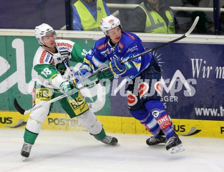 EBEL. Eishockey Bundesliga. EC VSV gegen HDD TELEMACH Olimpija Ljubljana. Patrick Platzer, (VSV), Ken Ograjensek (Laibach). Villach, am 20.11.2012.
Foto: Kuess 


---
pressefotos, pressefotografie, kuess, qs, qspictures, sport, bild, bilder, bilddatenbank