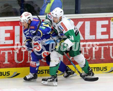 EBEL. Eishockey Bundesliga. EC VSV gegen HDD TELEMACH Olimpija Ljubljana. Gerhard Unterluggauer,  (VSV), Erik Pance (Laibach). Villach, am 20.11.2012.
Foto: Kuess 


---
pressefotos, pressefotografie, kuess, qs, qspictures, sport, bild, bilder, bilddatenbank