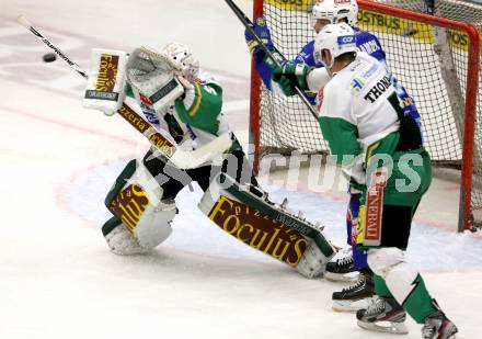 EBEL. Eishockey Bundesliga. EC VSV gegen HDD TELEMACH Olimpija Ljubljana. Derek Damon, (VSV),  Jerry Kuhn, Andrew Thomas (Laibach). Villach, am 20.11.2012.
Foto: Kuess 


---
pressefotos, pressefotografie, kuess, qs, qspictures, sport, bild, bilder, bilddatenbank