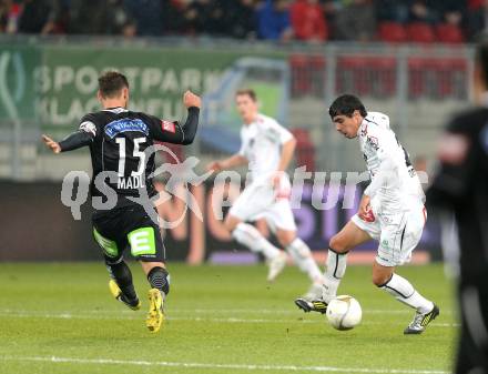 Fussball Bundesliga. RZ Pellets WAC gegen Sturm Graz. David De Paula (WAC), Michael Madl (Sturm Graz). Klagenfurt, am 27.11.2012.
Foto: Kuess
---
pressefotos, pressefotografie, kuess, qs, qspictures, sport, bild, bilder, bilddatenbank