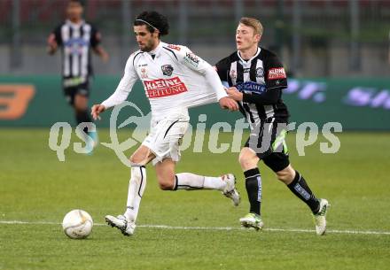 Fussball Bundesliga. RZ Pellets WAC gegen Sturm Graz. Jacobo (WAC), Matthias Koch (Sturm Graz). Klagenfurt, am 27.11.2012.
Foto: Kuess
---
pressefotos, pressefotografie, kuess, qs, qspictures, sport, bild, bilder, bilddatenbank