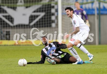 Fussball Bundesliga. RZ Pellets WAC gegen Sturm Graz. Solano (WAC), Richard Sukuta (Sturm Graz). Klagenfurt, am 27.11.2012.
Foto: Kuess
---
pressefotos, pressefotografie, kuess, qs, qspictures, sport, bild, bilder, bilddatenbank