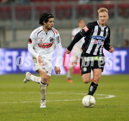 Fussball Bundesliga. RZ Pellets WAC gegen Sturm Graz. Jacobo,  (WAC),  Matthias Koch (Sturm Graz). Klagenfurt, am 27.11.2012.
Foto: Kuess

---
pressefotos, pressefotografie, kuess, qs, qspictures, sport, bild, bilder, bilddatenbank