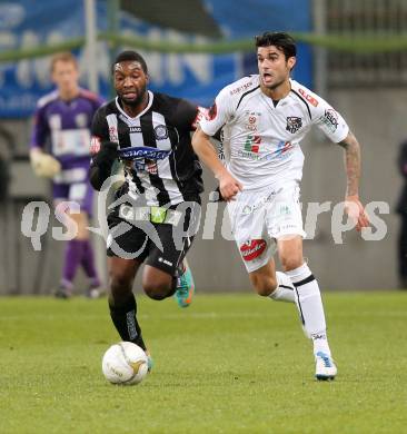 Fussball Bundesliga. RZ Pellets WAC gegen Sturm Graz. Solano,  (WAC),  Richard Sukuta (Sturm Graz). Klagenfurt, am 27.11.2012.
Foto: Kuess

---
pressefotos, pressefotografie, kuess, qs, qspictures, sport, bild, bilder, bilddatenbank