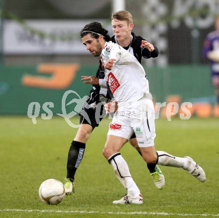 Fussball Bundesliga. RZ Pellets WAC gegen Sturm Graz. Jacobo,  (WAC),  Matthias Koch (Sturm Graz). Klagenfurt, am 27.11.2012.
Foto: Kuess

---
pressefotos, pressefotografie, kuess, qs, qspictures, sport, bild, bilder, bilddatenbank