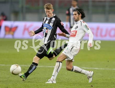 Fussball Bundesliga. RZ Pellets WAC gegen Sturm Graz. Jacobo,  (WAC),  Matthias Koch (Sturm Graz). Klagenfurt, am 27.11.2012.
Foto: Kuess

---
pressefotos, pressefotografie, kuess, qs, qspictures, sport, bild, bilder, bilddatenbank