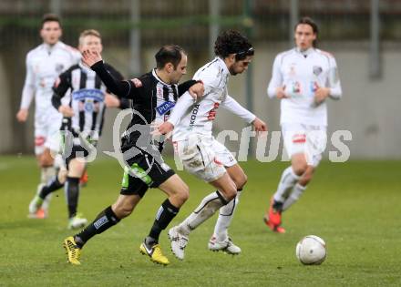 Fussball Bundesliga. RZ Pellets WAC gegen Sturm Graz. Jacobo,  (WAC),  Leonhard Kaufmann (Sturm Graz). Klagenfurt, am 27.11.2012.
Foto: Kuess

---
pressefotos, pressefotografie, kuess, qs, qspictures, sport, bild, bilder, bilddatenbank