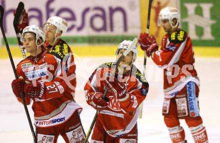 EBEL. Eishockey Bundesliga. EC KAC gegen Dornbirner Eishockey Club.   Thomas HUndertpfund, Manuel Geier (KAC). Klagenfurt, am 30.11.2012.
Foto: Kuess 


---
pressefotos, pressefotografie, kuess, qs, qspictures, sport, bild, bilder, bilddatenbank