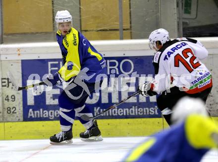 Eishockey. CHL. Tarco Woelfe Klagenfurt gegen 1. EHC Althofen. Christoph Skriner (Tarco), Marc Jakobitsch (Althofen). Klagenfurt, 28.11.2012.
Foto: Kuess
---
pressefotos, pressefotografie, kuess, qs, qspictures, sport, bild, bilder, bilddatenbank