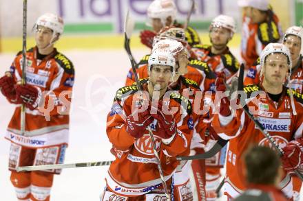 EBEL. Eishockey Bundesliga. EC KAC gegen Dornbirner Eishockey Club.   Martin Schumnig, Johannes Kirisits (KAC). Klagenfurt, am 30.11.2012.
Foto: Kuess 


---
pressefotos, pressefotografie, kuess, qs, qspictures, sport, bild, bilder, bilddatenbank