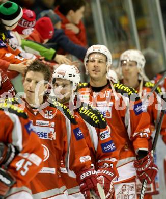 EBEL. Eishockey Bundesliga. EC KAC gegen UPC Vienna Capitals.  Kirk Furey, Stefan Schumnig, Johannes Kirisits (KAC). Klagenfurt, am 2.12.2012.
Foto: Kuess 


---
pressefotos, pressefotografie, kuess, qs, qspictures, sport, bild, bilder, bilddatenbank