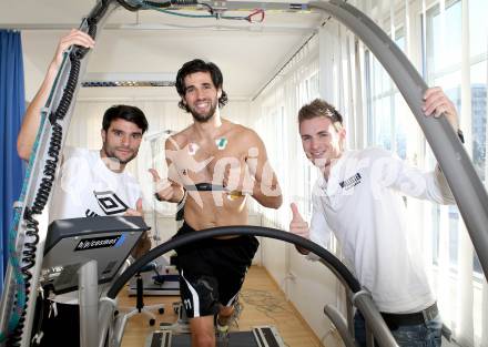 Fussball. Bundesliga. WAC. Institut fÃ¼r Sportmedizin. Laktattest. Solano, Jacobo, Michael Sollbauer. Klagenfurt, 3.12.2012.
Foto: Kuess
---
pressefotos, pressefotografie, kuess, qs, qspictures, sport, bild, bilder, bilddatenbank