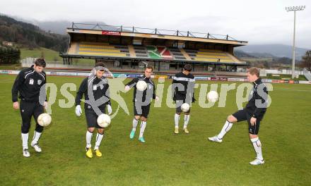 Fussball Bundesliga. RZ Pellets WAC. Neue Tribuene Lavanttalarena. Ruben Rivera, Sandro Zakany, Michael Liendl, Mihret Topcagic, Christian Thonhofer. Wolfsberg, am 30.11.2012.
Foto: Kuess
---
pressefotos, pressefotografie, kuess, qs, qspictures, sport, bild, bilder, bilddatenbank