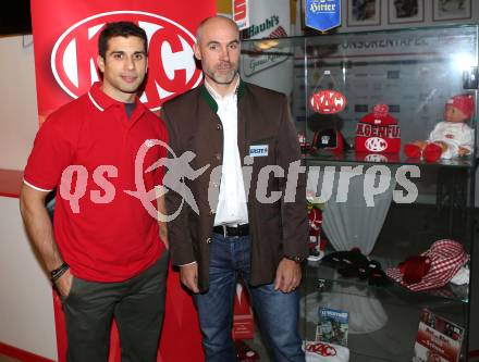 EBEL. Eishockey Bundesliga. Praesentation Neuzugang Andrew Cogliano, Christer Olsson (KAC). Klagenfurt, 19.11.2012.
Foto: kuess
---
pressefotos, pressefotografie, kuess, qs, qspictures, sport, bild, bilder, bilddatenbank