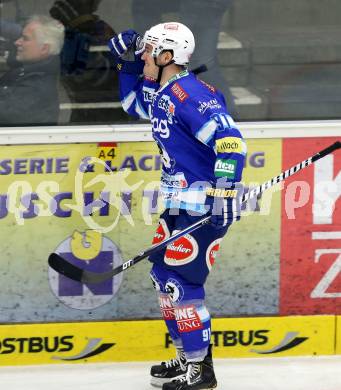 EBEL. Eishockey Bundesliga. EC VSV gegen UPC Vienna Capitals. Torjubel Nikolaus Hartl (VSV). Villach, am 7.12.2012.
Foto: Kuess 


---
pressefotos, pressefotografie, kuess, qs, qspictures, sport, bild, bilder, bilddatenbank