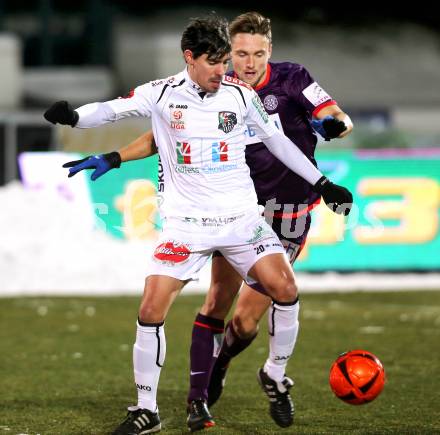 Fussball. Bundesliga. RZ Pellets WAC gegen FK Austria Wien. David De Paula, (WAC), James Holland  (Wien). Wolfsberg, 8.12.2012.
Foto: Kuess

---
pressefotos, pressefotografie, kuess, qs, qspictures, sport, bild, bilder, bilddatenbank