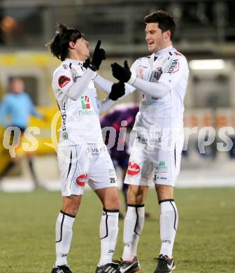 Fussball. Bundesliga. RZ Pellets WAC gegen FK Austria Wien. Torjubel David De Paula, Roland Putsche (WAC). Wolfsberg, 8.12.2012.
Foto: Kuess

---
pressefotos, pressefotografie, kuess, qs, qspictures, sport, bild, bilder, bilddatenbank