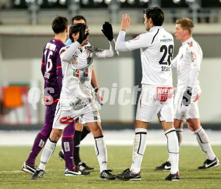 Fussball. Bundesliga. RZ Pellets WAC gegen FK Austria Wien. Torjubel David De Paula, Solano (WAC). Wolfsberg, 8.12.2012.
Foto: Kuess

---
pressefotos, pressefotografie, kuess, qs, qspictures, sport, bild, bilder, bilddatenbank