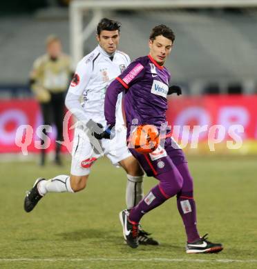 Fussball. Bundesliga. RZ Pellets WAC gegen FK Austria Wien. Solano, (WAC), Philipp Hosiner  (Wien). Wolfsberg, 8.12.2012.
Foto: Kuess

---
pressefotos, pressefotografie, kuess, qs, qspictures, sport, bild, bilder, bilddatenbank