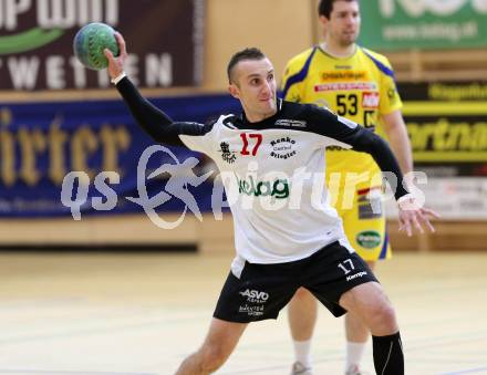 Handball Bundesliga. SC Ferlach gegen Hollabrunn. Izudin Mujanovic (Ferlach). Ferlach, 24.11.2012.
Foto: Kuess 
---
pressefotos, pressefotografie, kuess, qs, qspictures, sport, bild, bilder, bilddatenbank