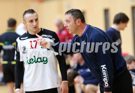 Handball Bundesliga. SC Ferlach gegen Hollabrunn. Izudin Mujanovic, Trainer Boris Levc (Ferlach). Ferlach, 24.11.2012.
Foto: Kuess 
---
pressefotos, pressefotografie, kuess, qs, qspictures, sport, bild, bilder, bilddatenbank