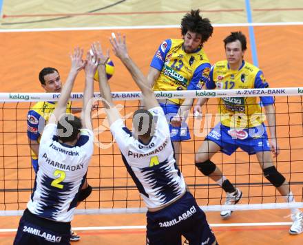 Volleyball. CEV-Cup. SK Posojilnica Aich/Dob gegen Andreoli Latina.  Gerald Reiser (Aich/Dob). Bleiburg, 12.12.2012.
Foto: Kuess

---
pressefotos, pressefotografie, kuess, qs, qspictures, sport, bild, bilder, bilddatenbank