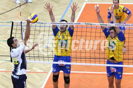 Volleyball. CEV-Cup. SK Posojilnica Aich/Dob gegen Andreoli Latina. Andrej Grut, Michal Hruska   (Aich/Dob). Bleiburg, 12.12.2012.
Foto: Kuess

---
pressefotos, pressefotografie, kuess, qs, qspictures, sport, bild, bilder, bilddatenbank