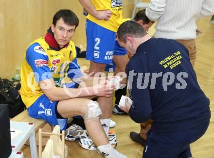 Volleyball. CEV-Cup. SK Posojilnica Aich/Dob gegen Andreoli Latina.  Wojciech Wlodarczyk (Aich/Dob). Bleiburg, 12.12.2012.
Foto: Kuess

---
pressefotos, pressefotografie, kuess, qs, qspictures, sport, bild, bilder, bilddatenbank