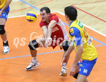 Volleyball. CEV-Cup. SK Posojilnica Aich/Dob gegen Andreoli Latina. Philipp Kroiss  (Aich/Dob). Bleiburg, 12.12.2012.
Foto: Kuess

---
pressefotos, pressefotografie, kuess, qs, qspictures, sport, bild, bilder, bilddatenbank