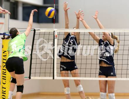 Volleyball. Frauen. Bundesliga. ATSC Wildcats gegen UVC Graz. Sonja Katz, Whitney Evers (Wildcats). Klagenfurt, 15.12.2012.
Foto: Kuess
---
pressefotos, pressefotografie, kuess, qs, qspictures, sport, bild, bilder, bilddatenbank