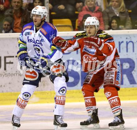 EBEL. Eishockey Bundesliga. EC KAC gegen VSV.  Manuel Geier, (KAC),  Mario Altmann  (VSV). Klagenfurt, am 16.12.2012.
Foto: Kuess 


---
pressefotos, pressefotografie, kuess, qs, qspictures, sport, bild, bilder, bilddatenbank