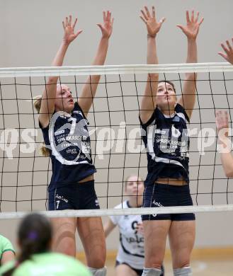 Volleyball. Frauen. Bundesliga. ATSC Wildcats gegen UVC Graz. Whitney Evers, Kelly Williamson (Wildcats). Klagenfurt, 15.12.2012.
Foto: Kuess
---
pressefotos, pressefotografie, kuess, qs, qspictures, sport, bild, bilder, bilddatenbank